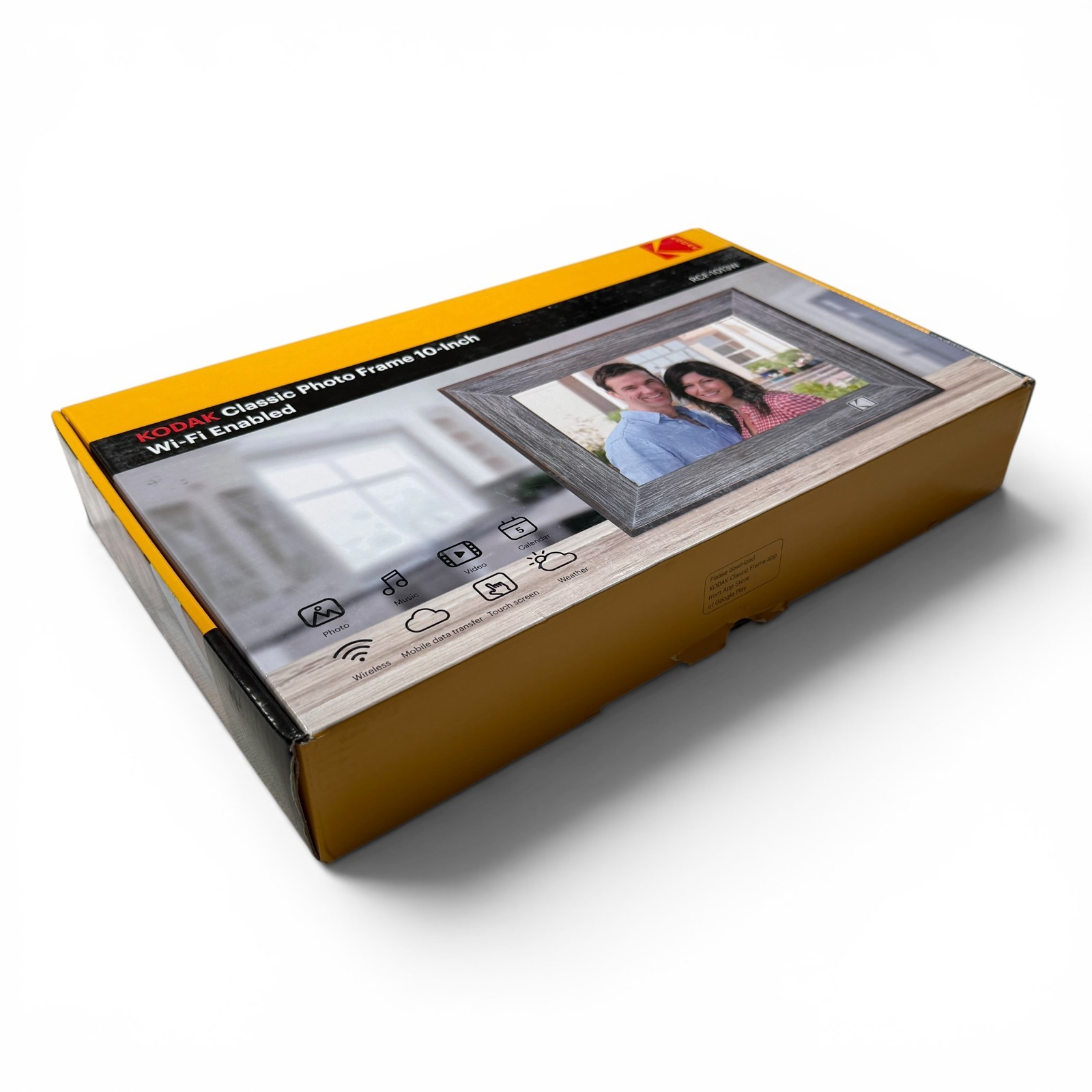 Kodak RCF-1013W Photo Frame 10-Inch Wi-Fi Touch Screen Gray Wood – Open Box