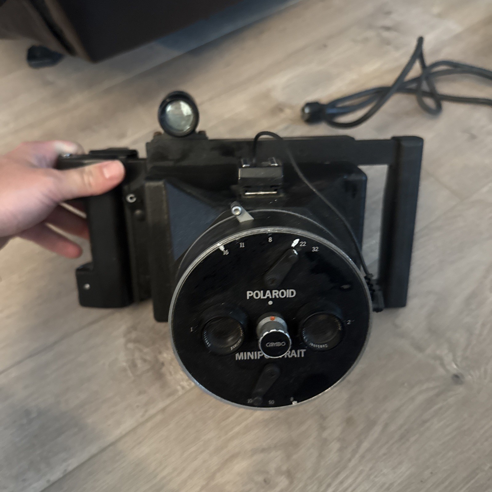 Vintage Polaroid 251 MP-4 MiniPortrait Camera with Polaroid 545 Land Film