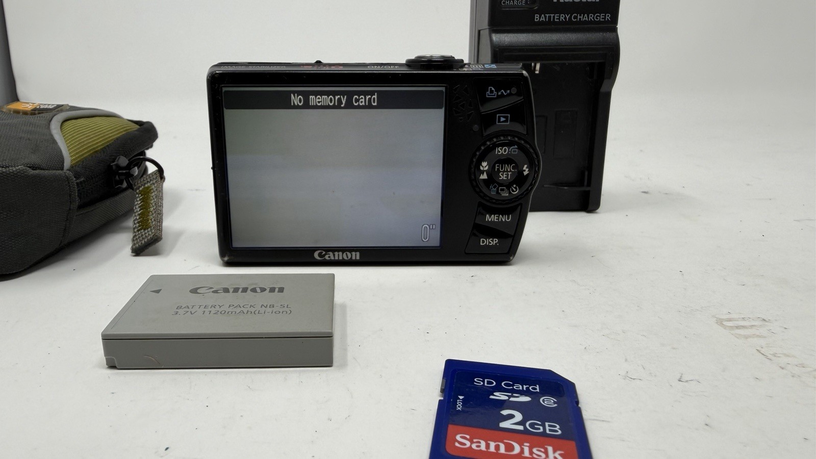 Canon PowerShot SD 880 IS ELPH 10.0MP 4x Camera – Silver Tested W/ 2 Batteries