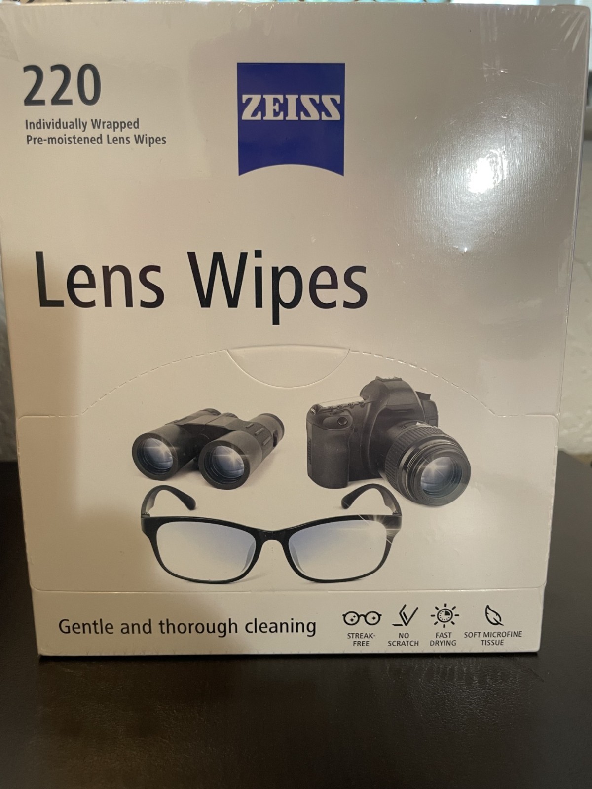 220 COUNT, ZEISS Pre-Moistened Lens Cleaning Wipes – FAST USA SHIPPING