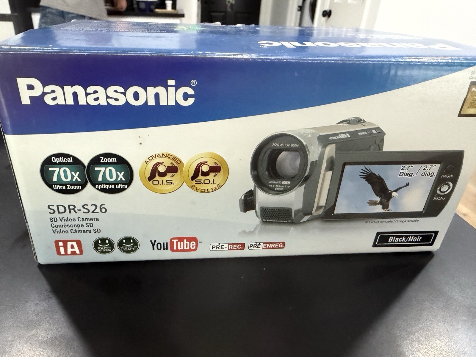 Panasonic SDR-S26 SD Standard Definition Camcorder 70x Zoom 2.7″ IS Black