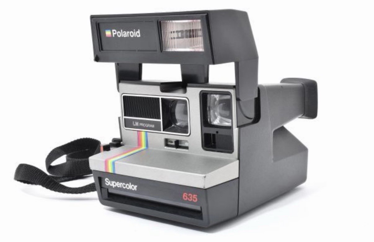 Vintage Polaroid Supercolor 635 Instant Camera Rainbow Stripe 🌈