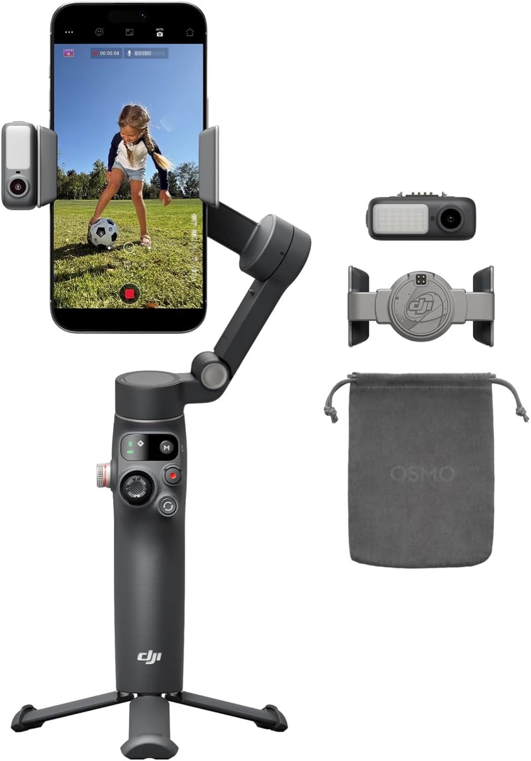 DJI Osmo Mobile 8 Smartphone Gimbal Stabilizer Tracking 360° Pan Rotation US