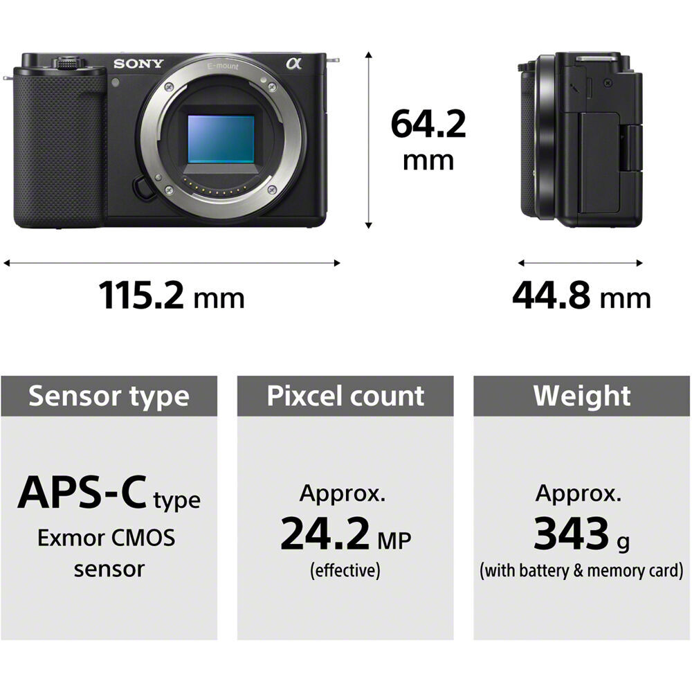 Sony ZV-E10 Vlogging with 16-50mm – 1 Year Warranty – UK FREE Delivery