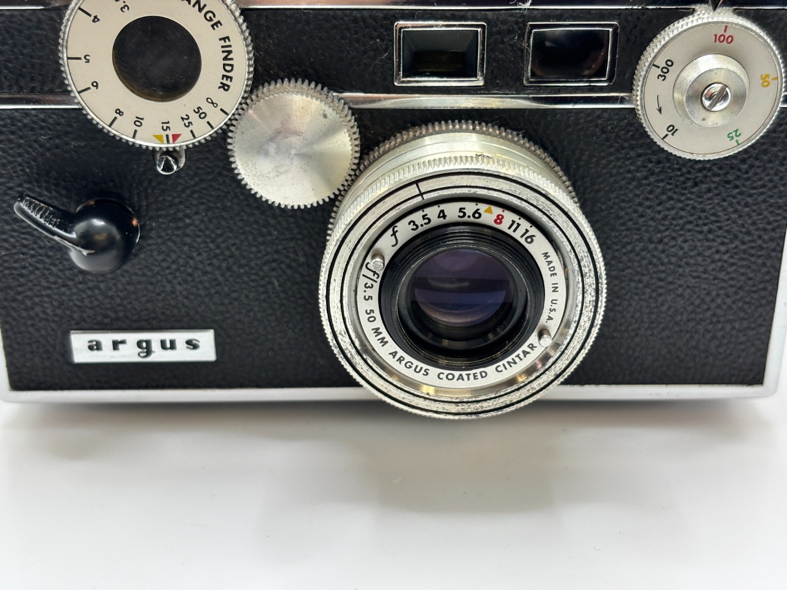 Argus C3 35mm Rangefinder Brick Camera w/ Cintar 50mm f3.5 50mm Lens [TESTED]