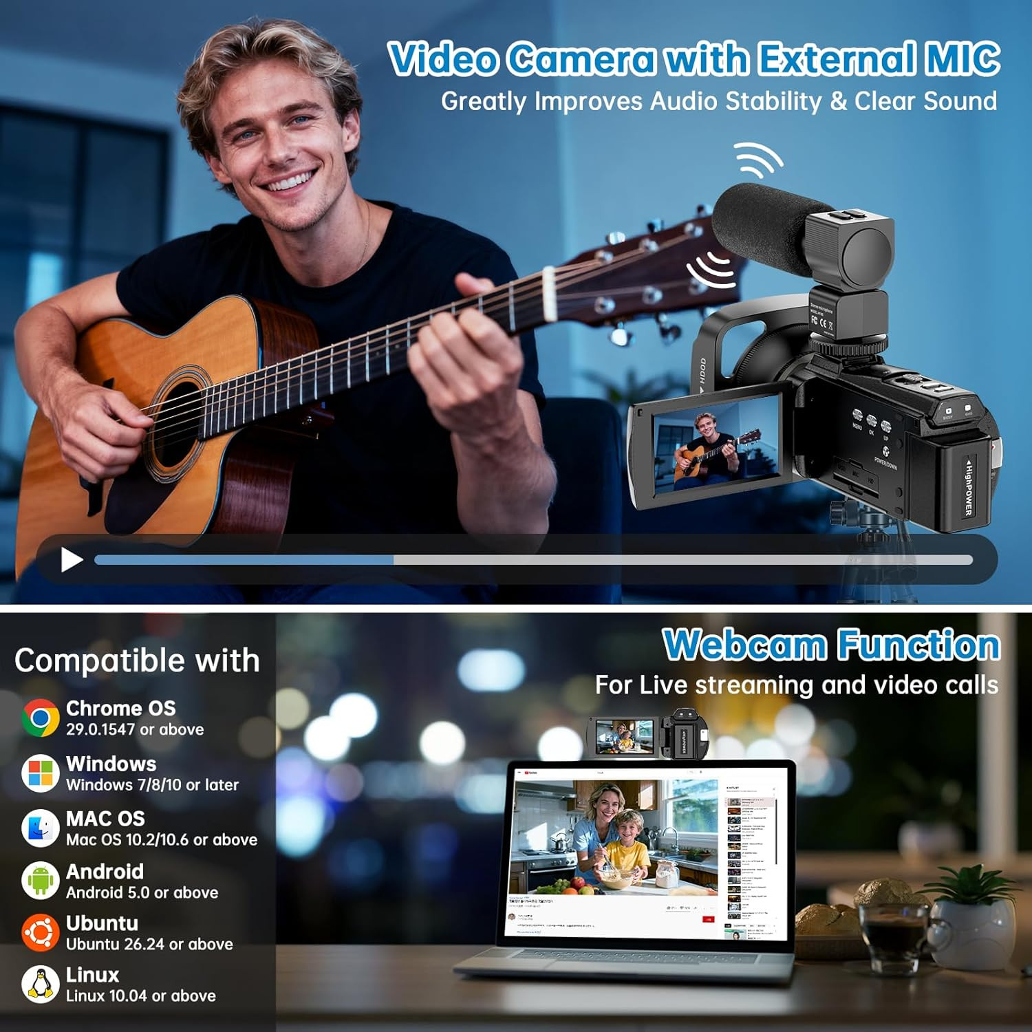 8K Video Camera Camcorder 2025 Latest 88MP Ultra HD Video Cameras Wifi Vlogging