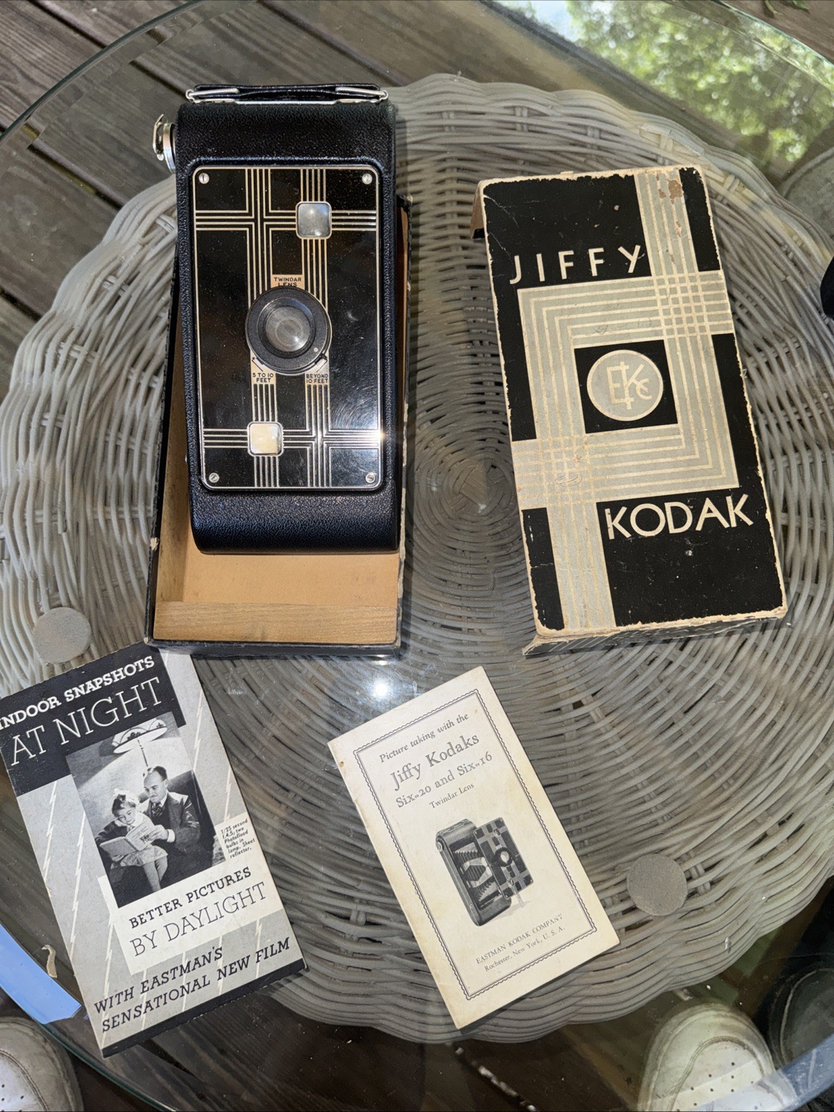 Kodak Jiffy Six-16 616 Roll Film Folding Camera Vintage in Original Box V24