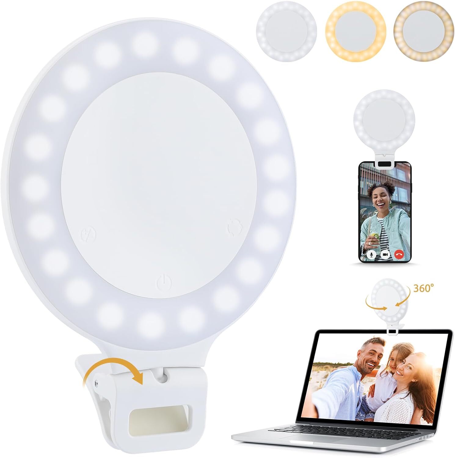 Tuffen Ring Light Selfie Light Portable Rechargeable Touch Panel Light 3 Model
