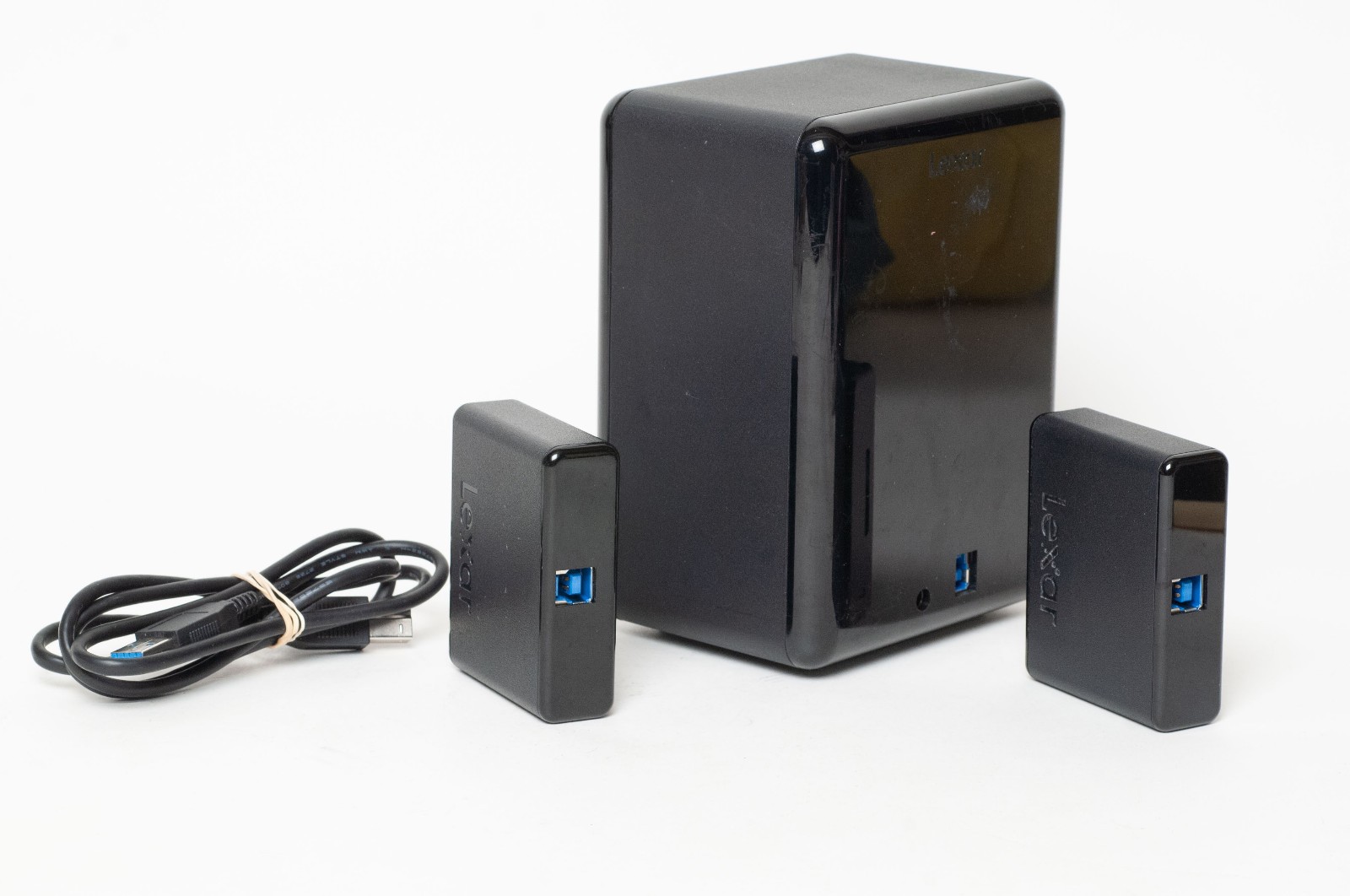 Exc Lexar Prof Workflow HR1 Hub USB 3.0 with CFR1 & SR1 Card Reader tested CF SD