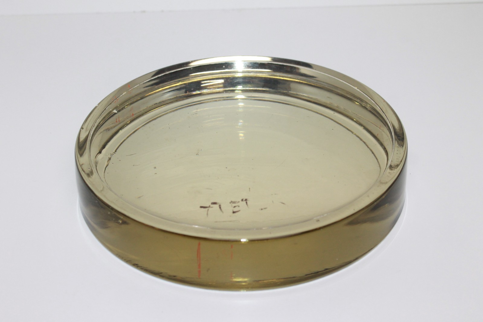 Vintage PYREX 10 x 1.75 Inch Thick Mirror Glass with Adjustable Spring Base