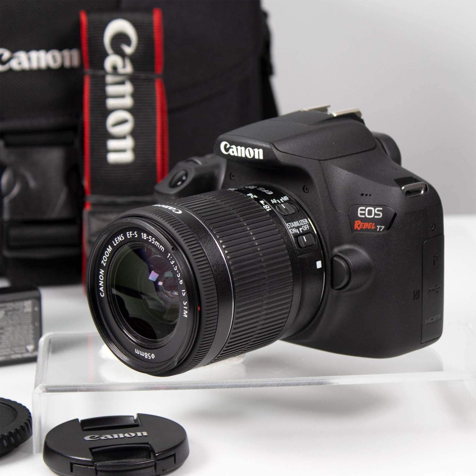 Canon T7 EOS Digital SLR Camera EF-S 18-55mm IS STM Zoom Lens**Excellent Shape**
