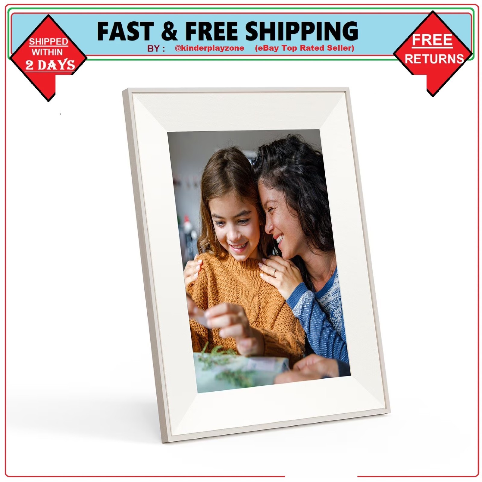 Aura 12″ Aspen Digital Photo Frame -Gray