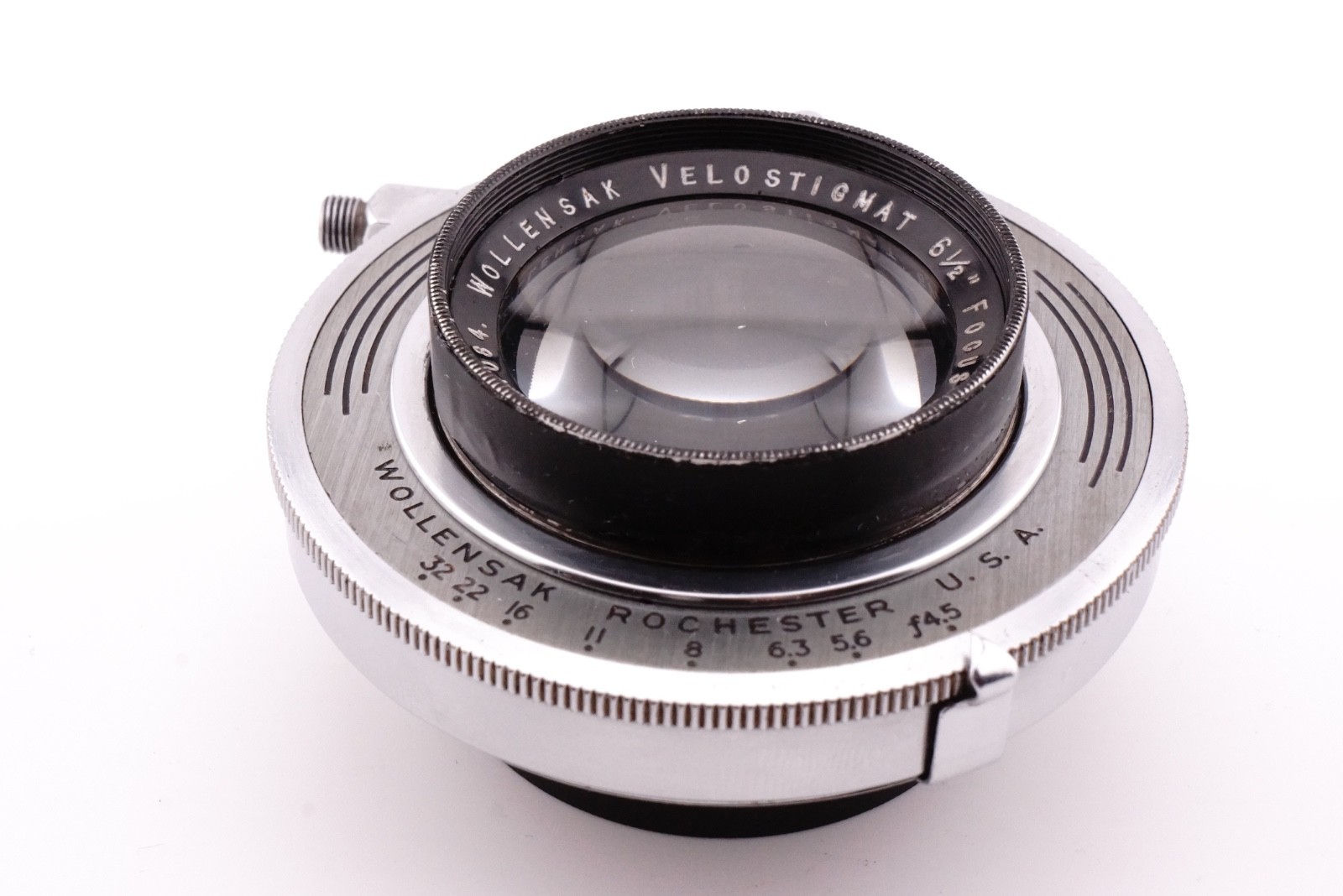 Wollensak Velostgmat 6 1/2” 165mm f4.5 Series II Lens In Shutter 4×5