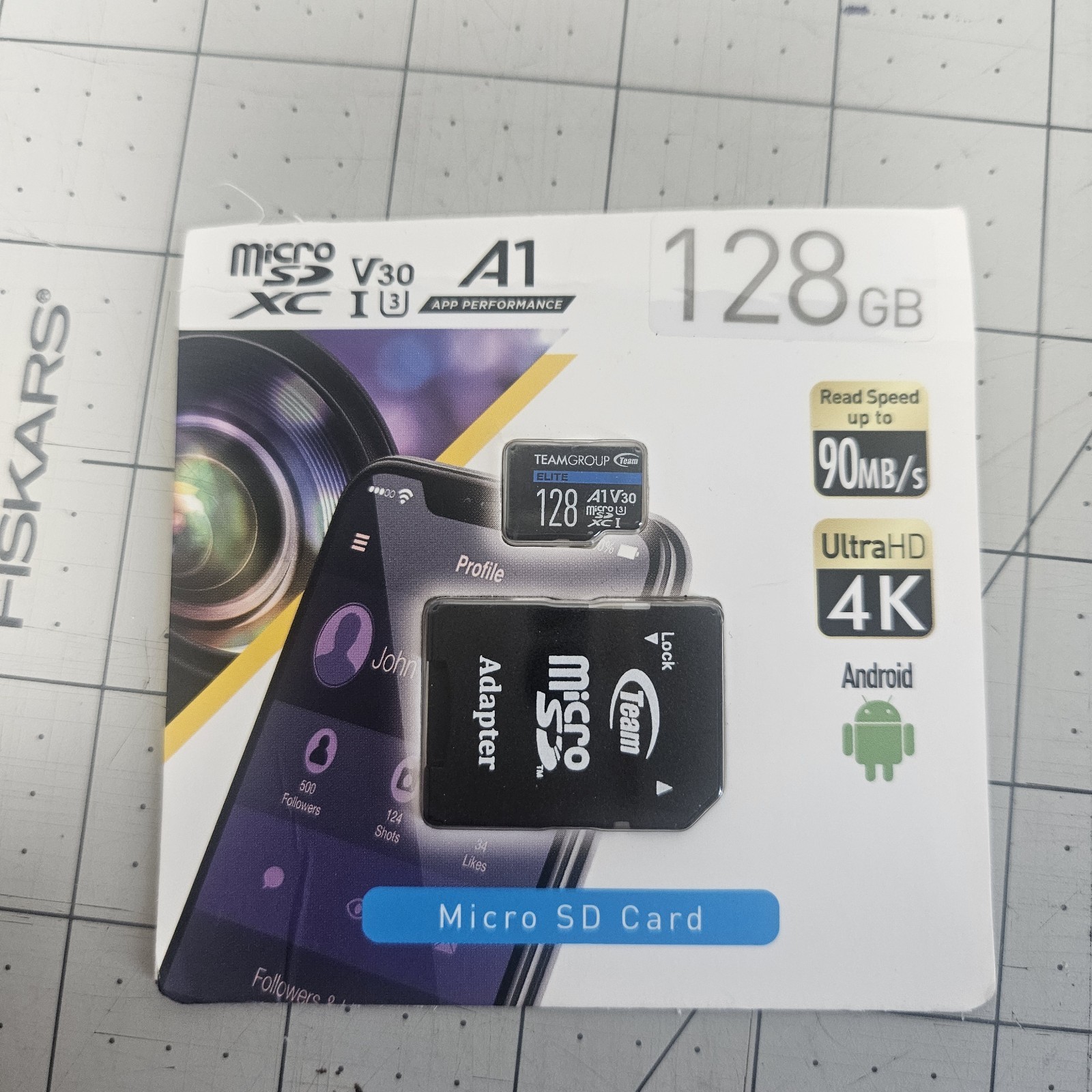 Team Group 128GB Elite microSDXC UHS-I U3, V30, A1, 4K UHD Micro SD Card