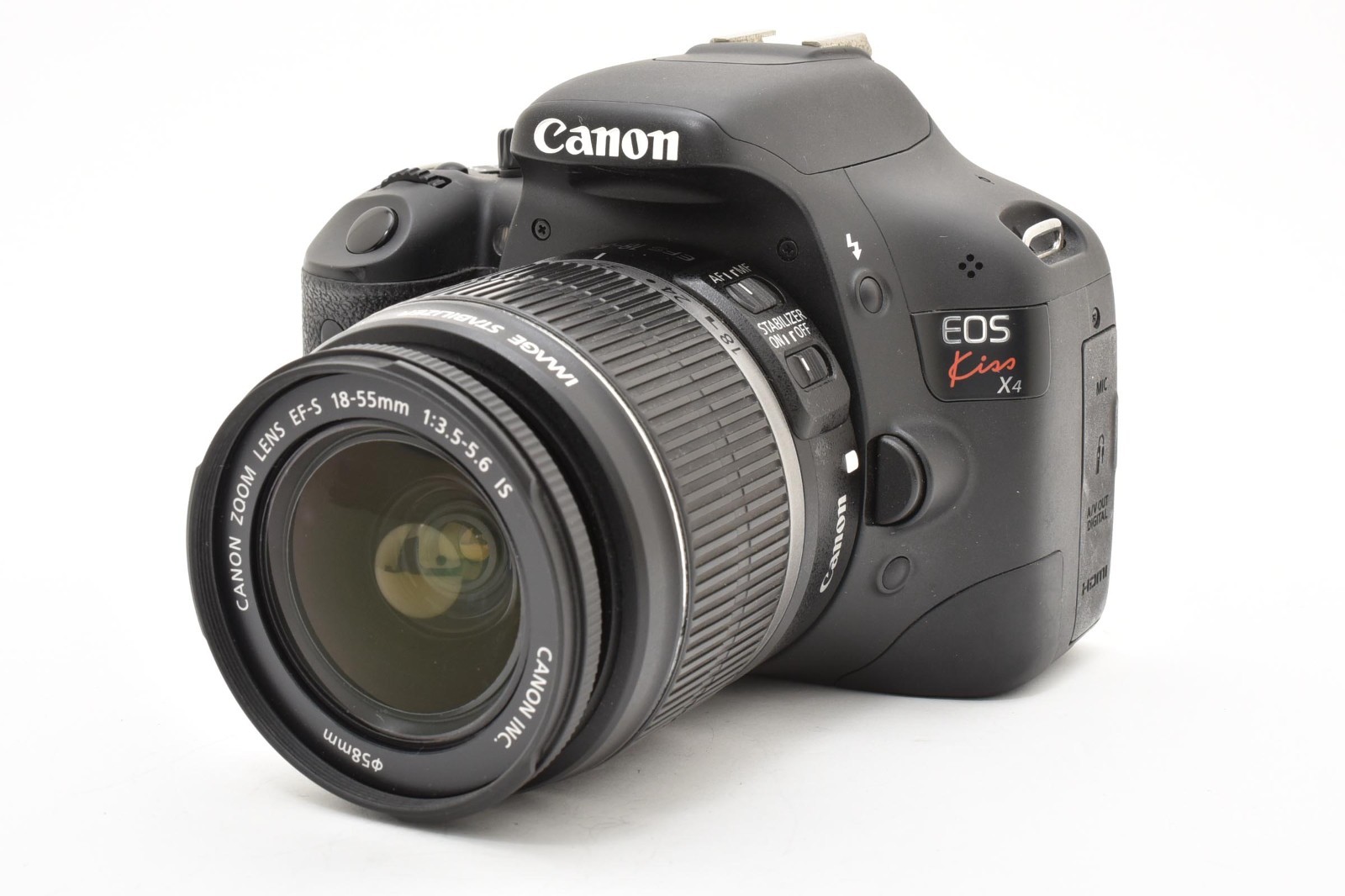 Canon EOS Kiss X4 DSLR Camera w/EF-S 18-55mm f/3.5-5.6 IS Lens Caps from Japan