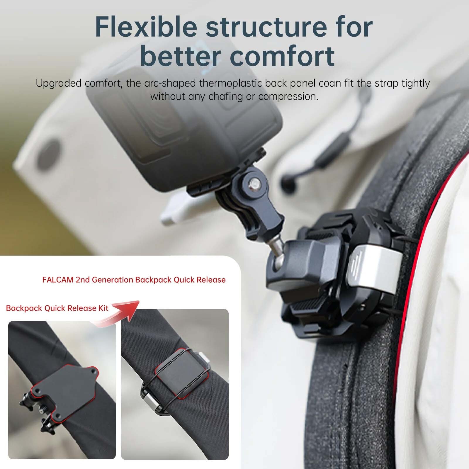 Ulanzi Falcam F38 Quick Release Kit for Camera Backpack Strap Clip V2 F38B3803
