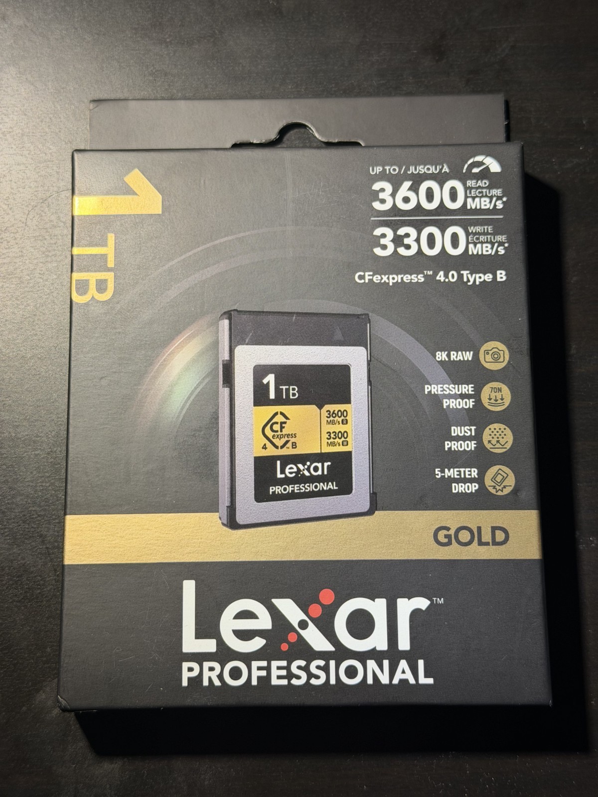 Lexar 1TB Professional Gold CFexpress 4.0 Type B Card