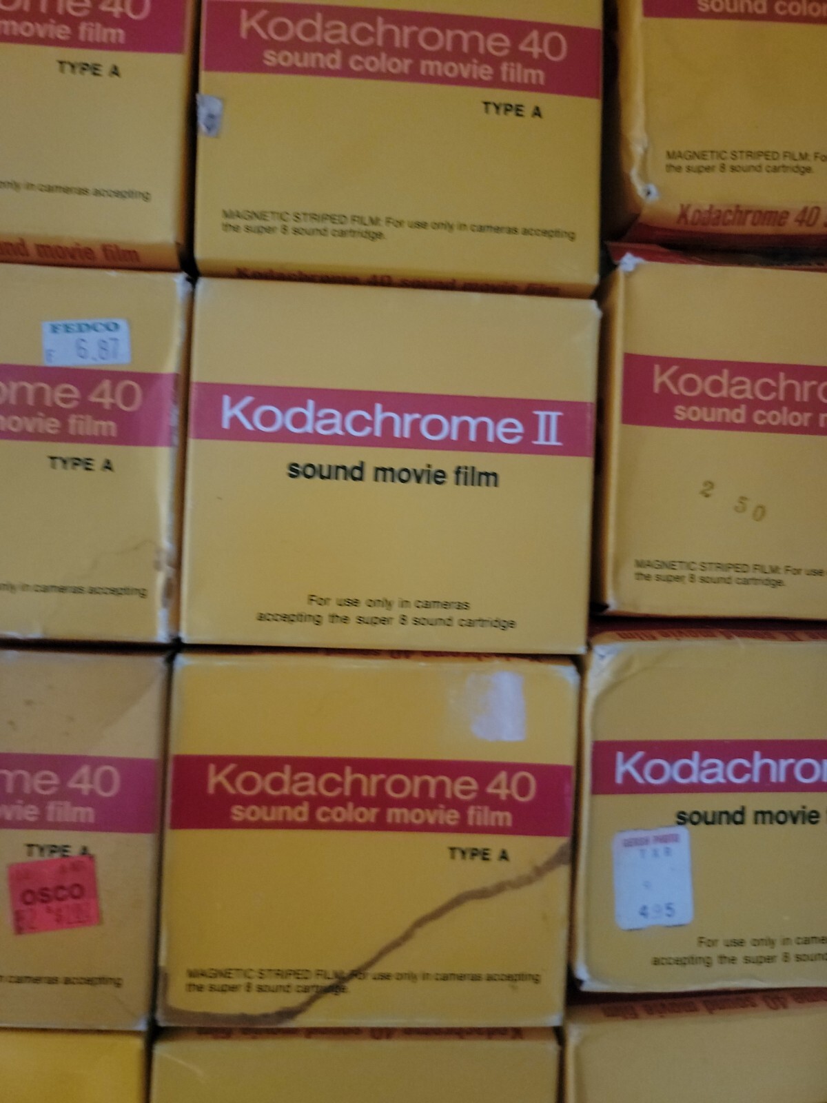 Kodak Kodachrome K40 Sound Super 8 mm Color Movie Film Type A Sold Per Box NOS
