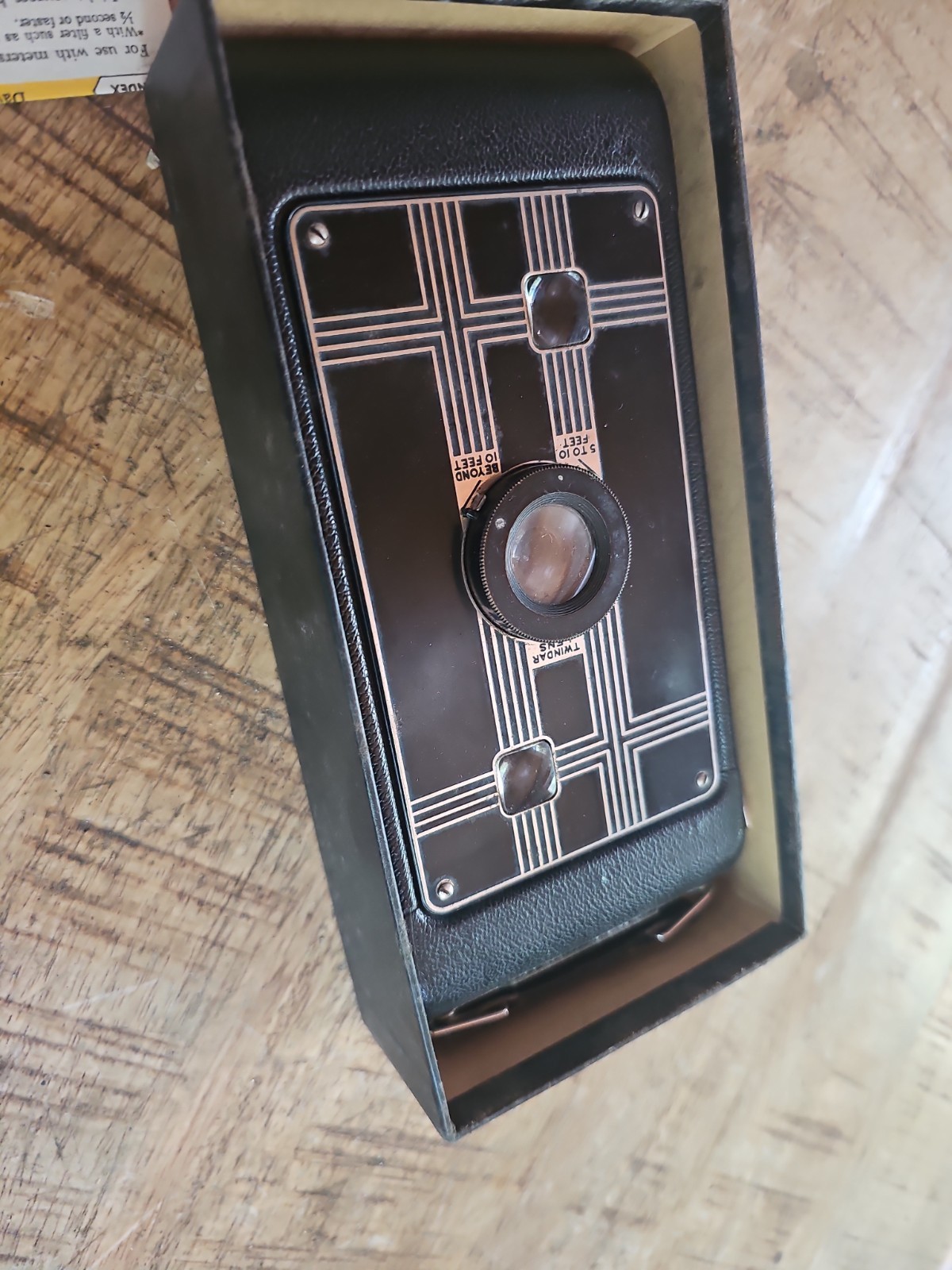 Vintage Eastman Kodak Co. Jiffy Six-16 SIx-20 Art Deco Camera UNTESTED w/case