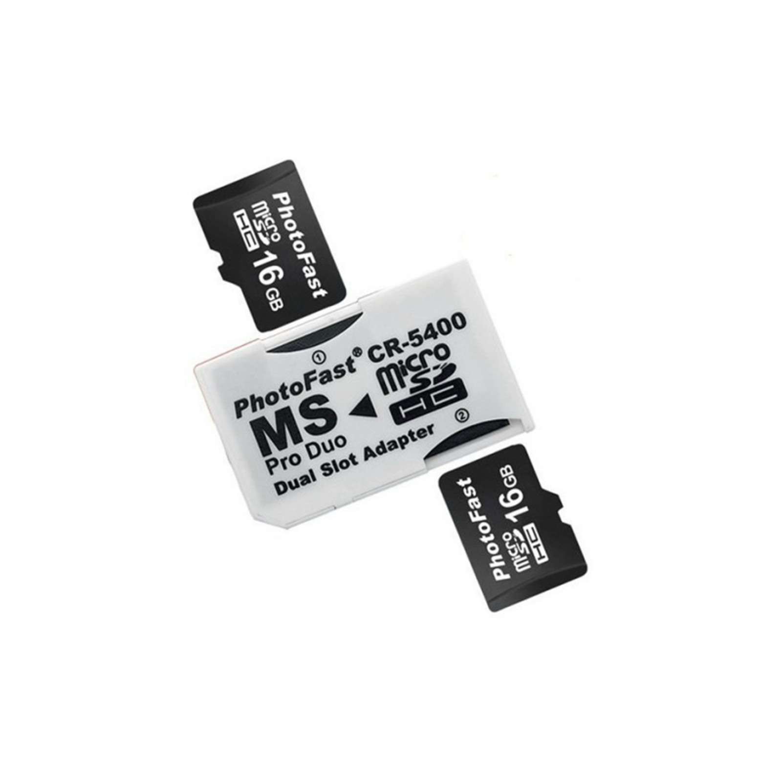 MicroSD/TF To MS Pro Duo Dual Slot Adapter CR-5400 Mini Card For PSP PhotoFast f