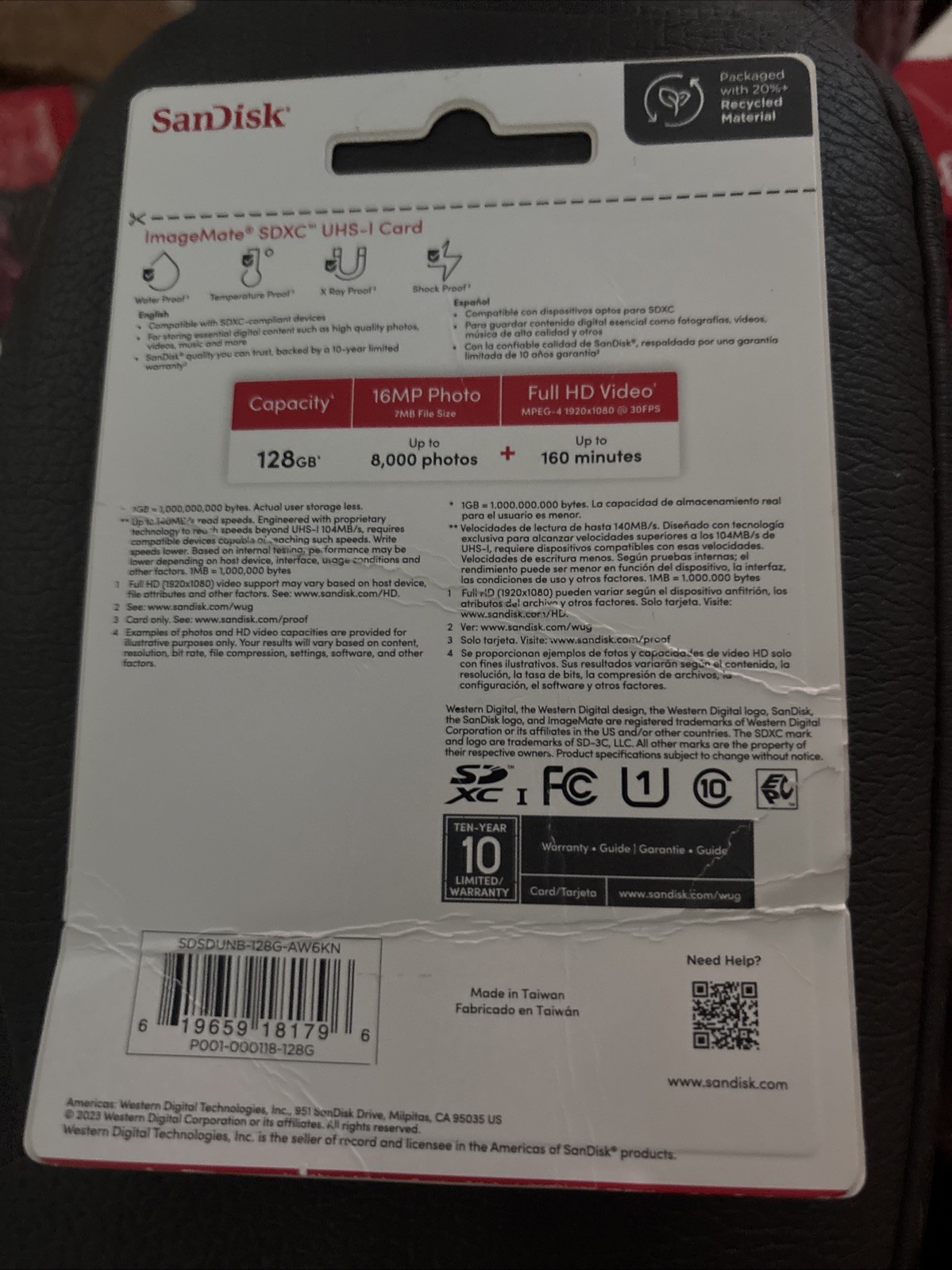 New Sandisk ImageMate 128GB SDXC UHS-I Card SDSDUVQ-128G