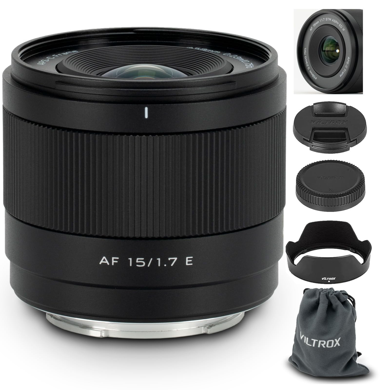 Viltrox AF 15mm F1.7 E APS-C Auto Focus Wide-Angle Lens For Sony E-mount Cameras