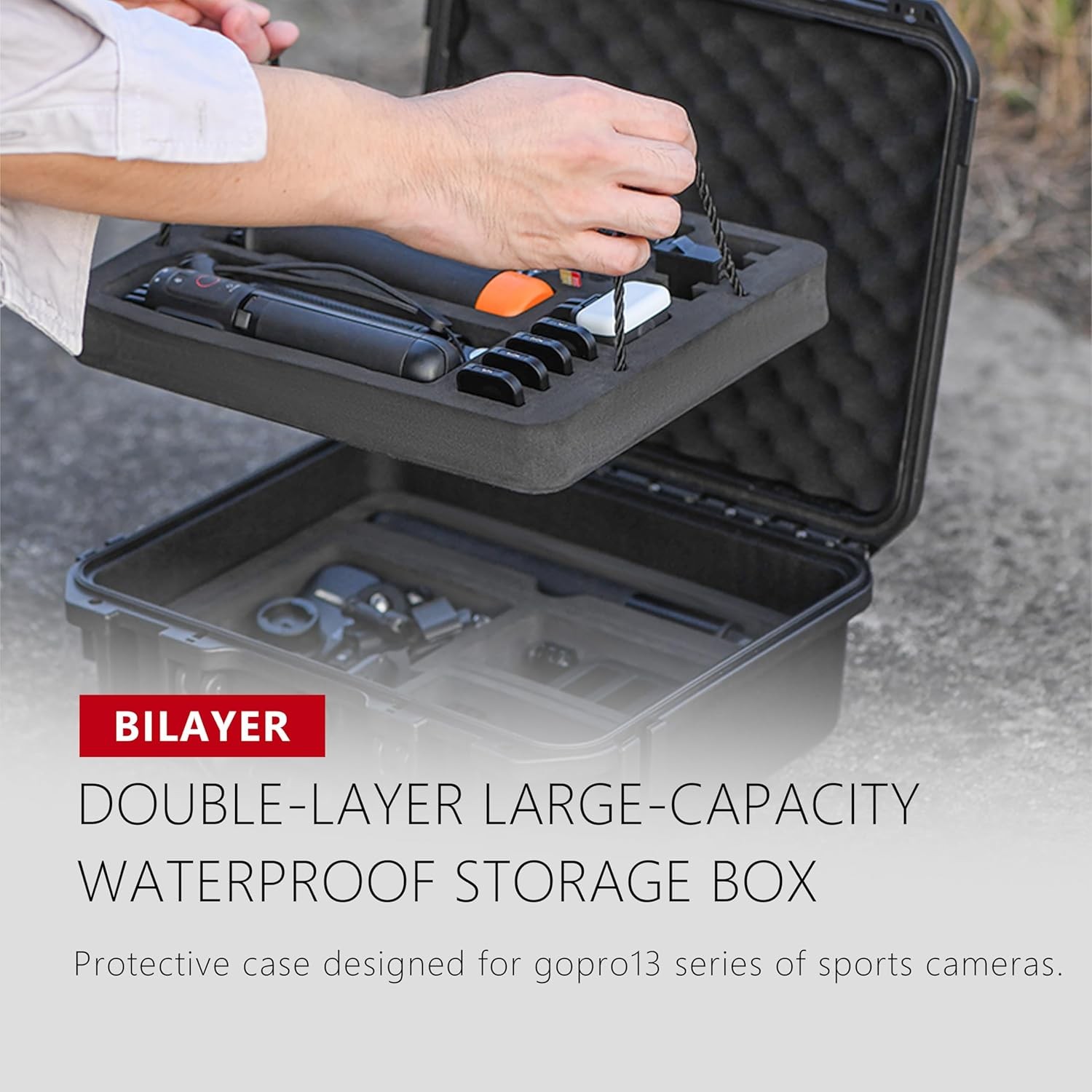 Hard Case Organizer Travel Storage Carrying Case For Gopro Hero 13/12/11/10/9/8