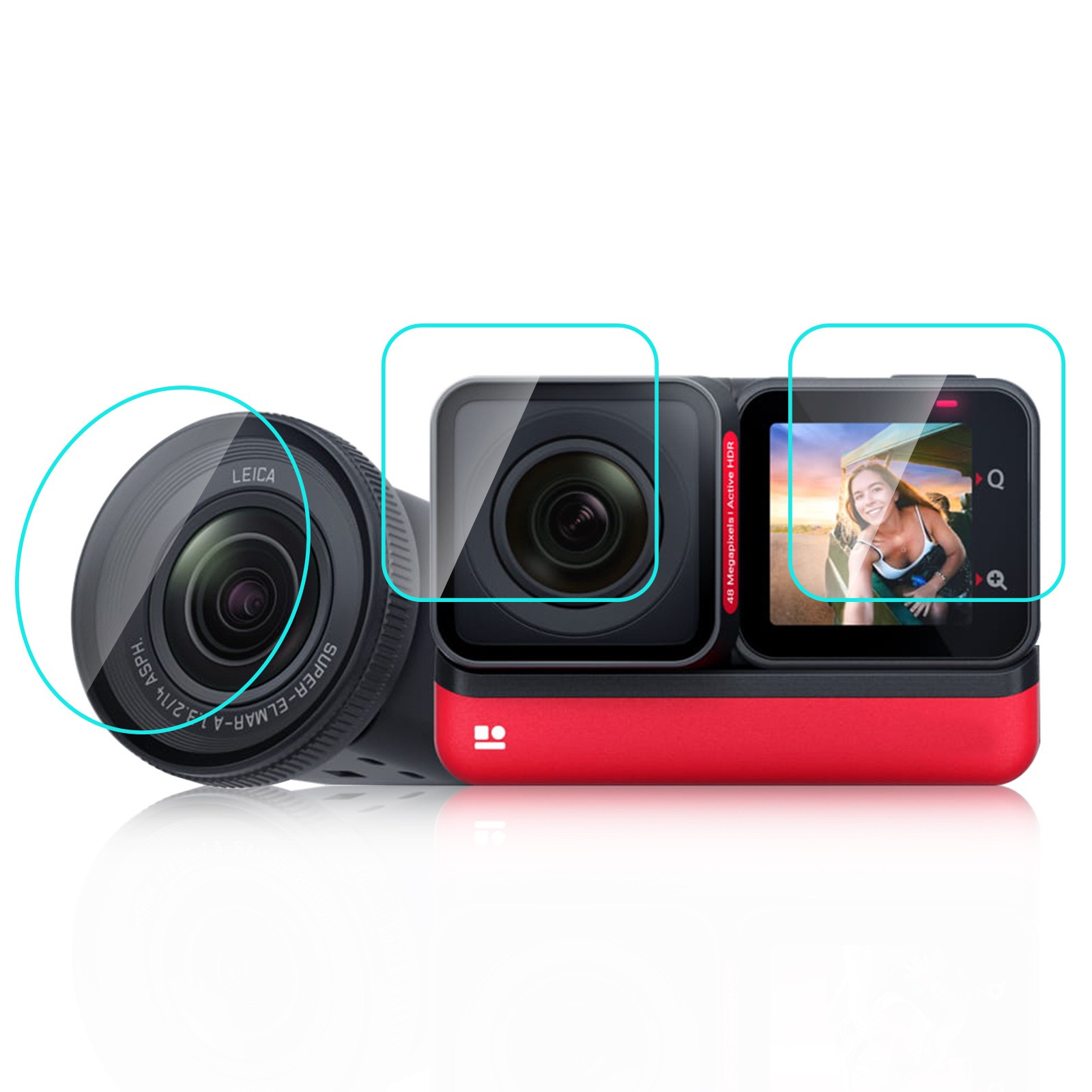 For Insta360 ONE RS/X5/X4/X3/Ace Pro/Pro 2 Tempered Film Glass Screen protector