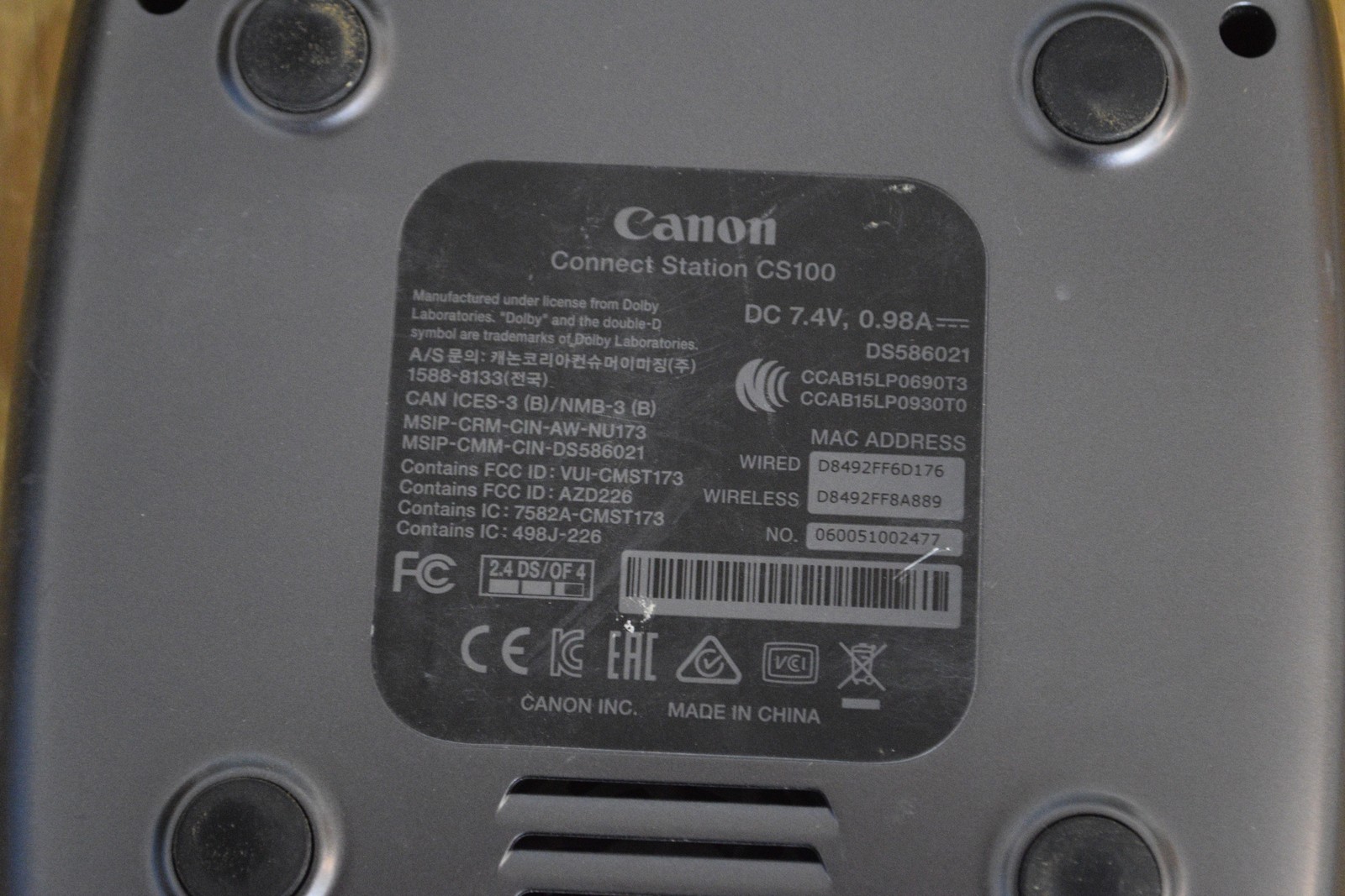 Canon Connect Station CS100 Photo Storage Wireless NFC HDMI USB SD CF Reader