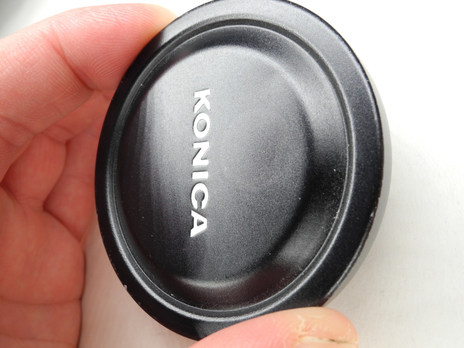 Konica 57mm Push On Metal Front Camera Lens Cap For 55mm Filter Ring