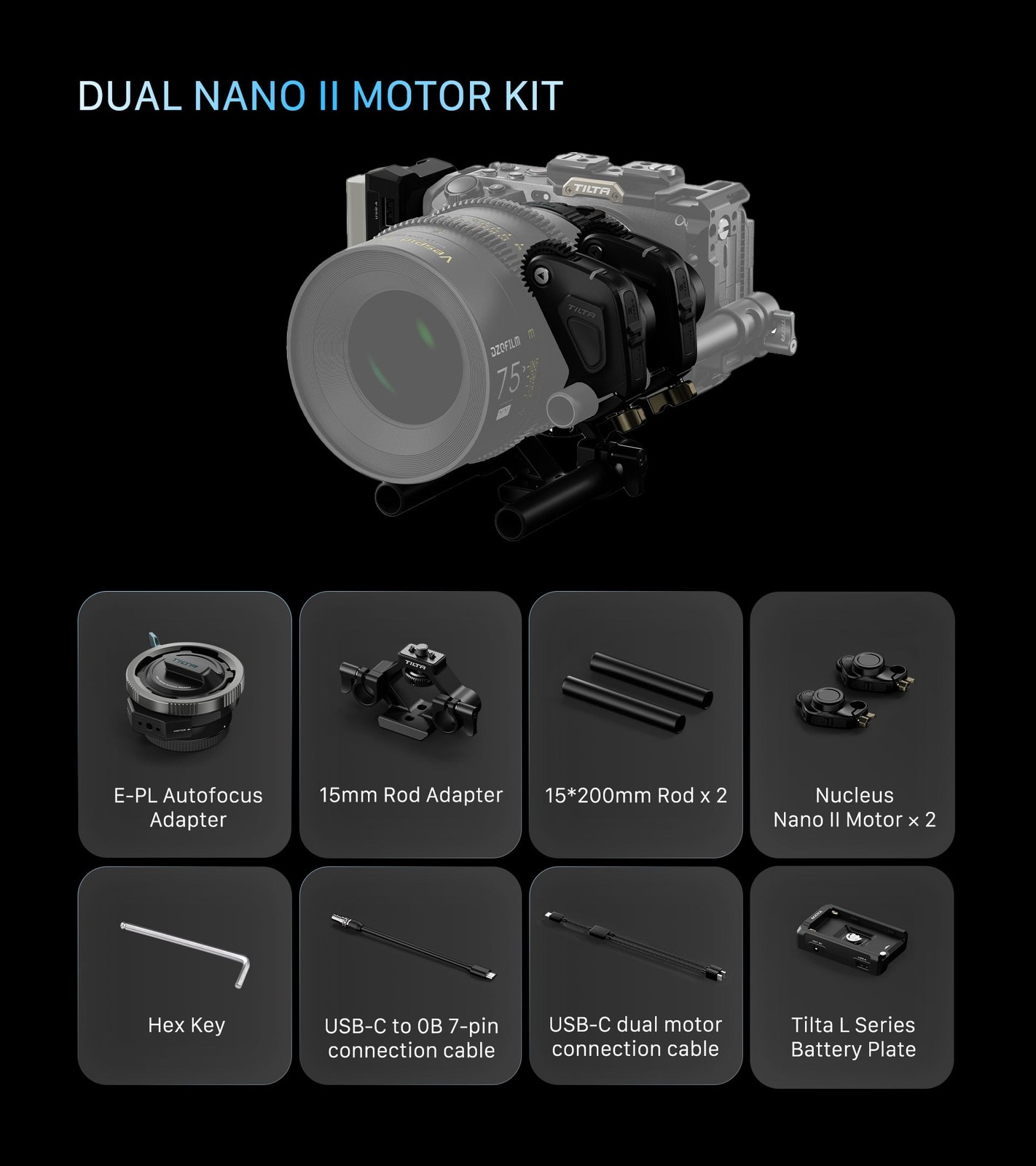 TILTA E-PL Nucleus Auto Focus Lens Adapter Kit for Sony E Lens to PL-mount