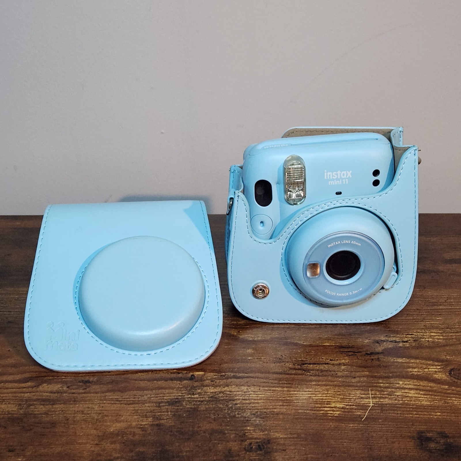 Fujifilm Instax Mini 11 Instant Film Camera – Sky Blue With Matching Case
