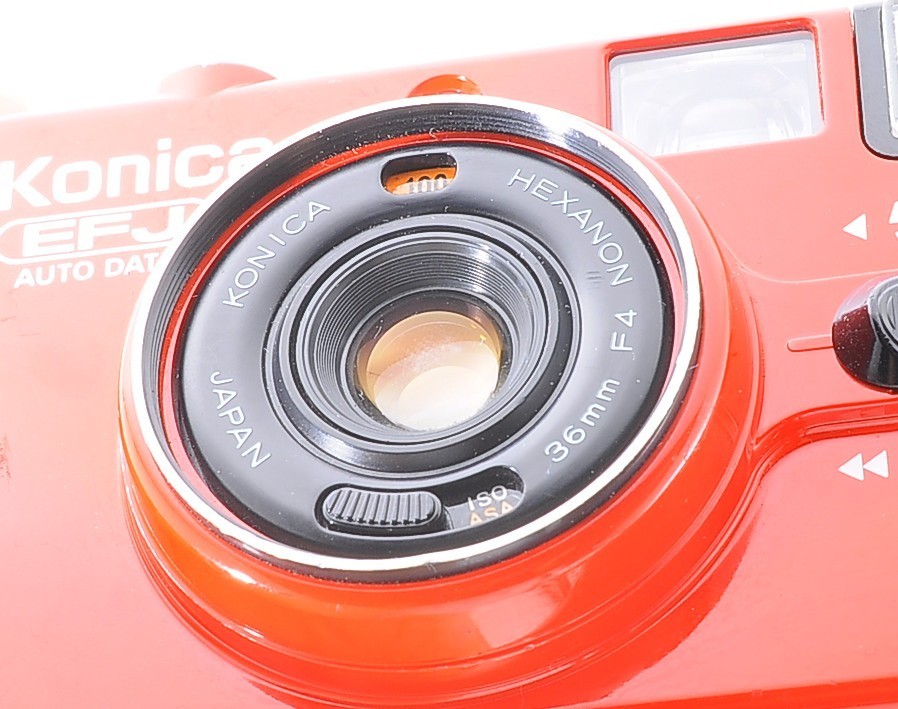 Konica EFJ Auto Date RED 35mm Point & Shoot Camera [Tested / Near Mint+] Japan