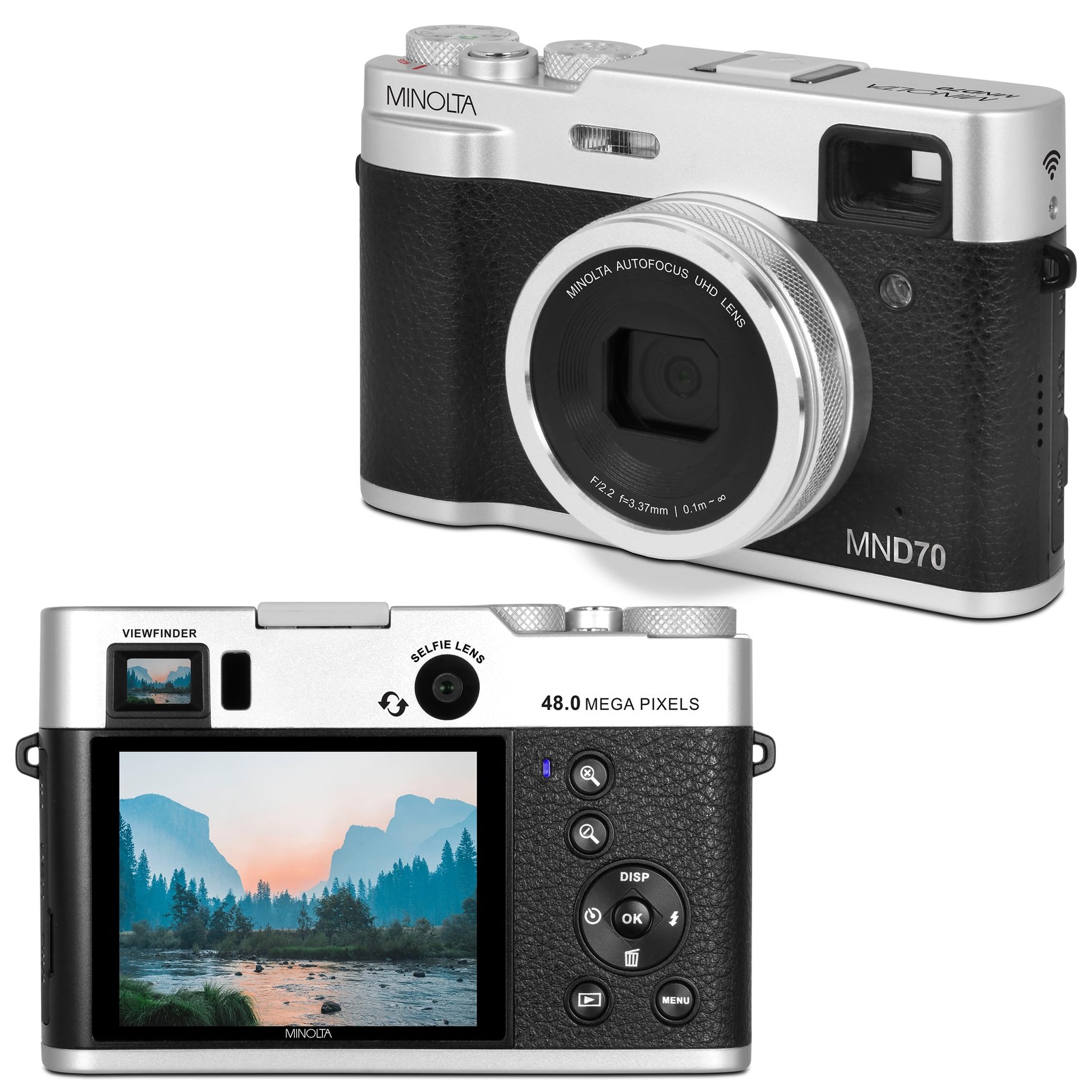 Minolta Retro Digital Camera – 48MP Autofocus Compact with 5K Ultra HD Video—-