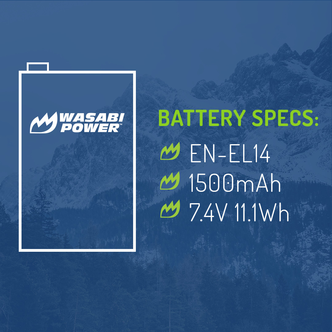 Wasabi Power Battery for Nikon EN-EL14, EN-EL14a