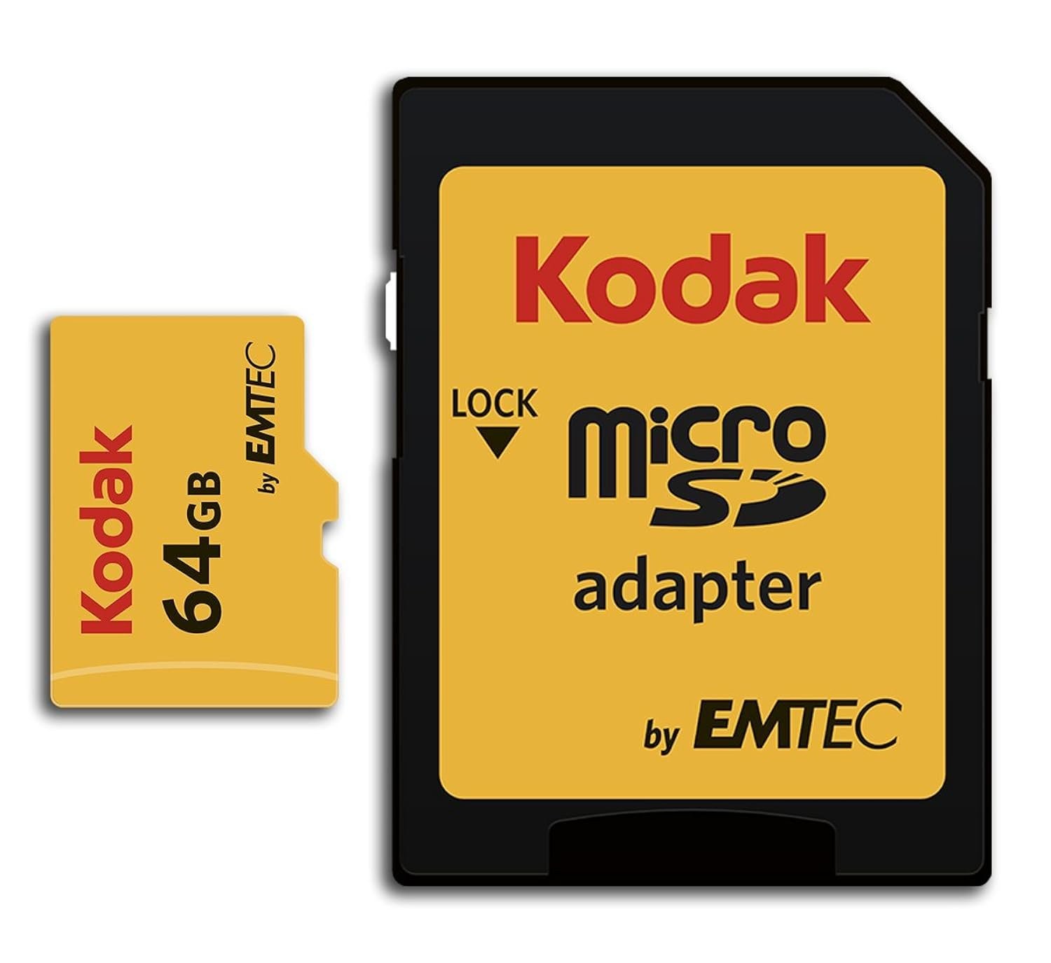 Kodak 64GB Class 10 UHS-I U1 MicroSDXC Card with Adapter 10x Write Speed