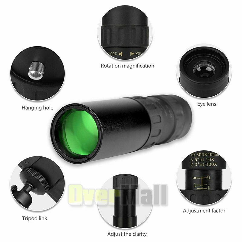 Military Zoom 10-300X HD Monocular Telescope Scope Day Vision Hunting/Outdoor