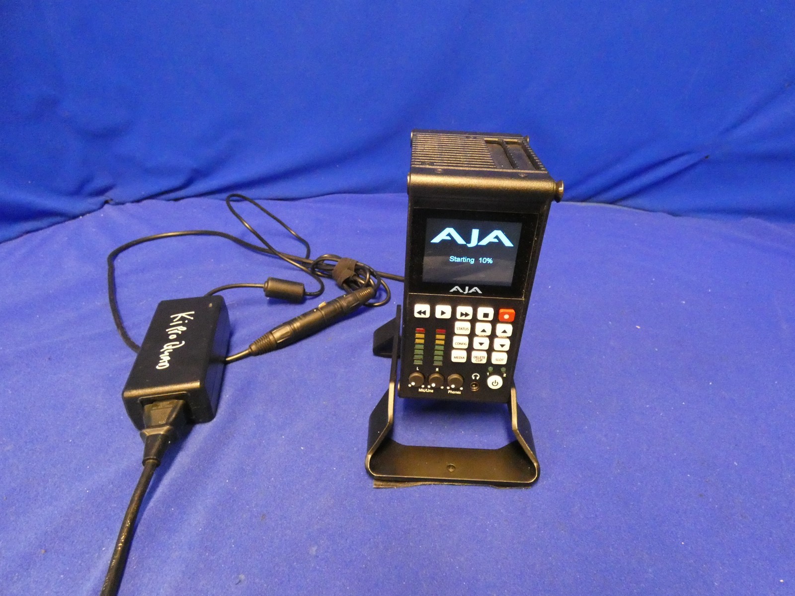 AJA Ki Pro Quad Solid State 4K Recorder w/PS, Feet, (Works w/Power Button Issue)