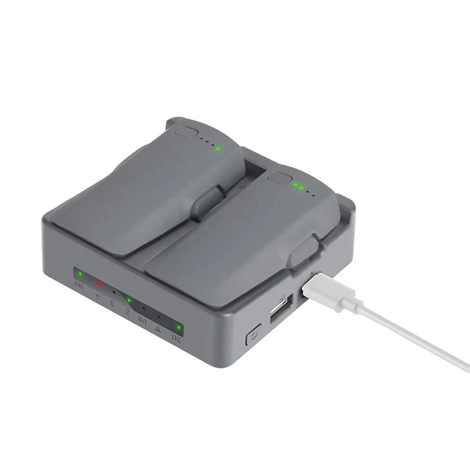 Dual Port Battery Charger Hub for DJI Neo 2 Drone Controller and Accessory Gear