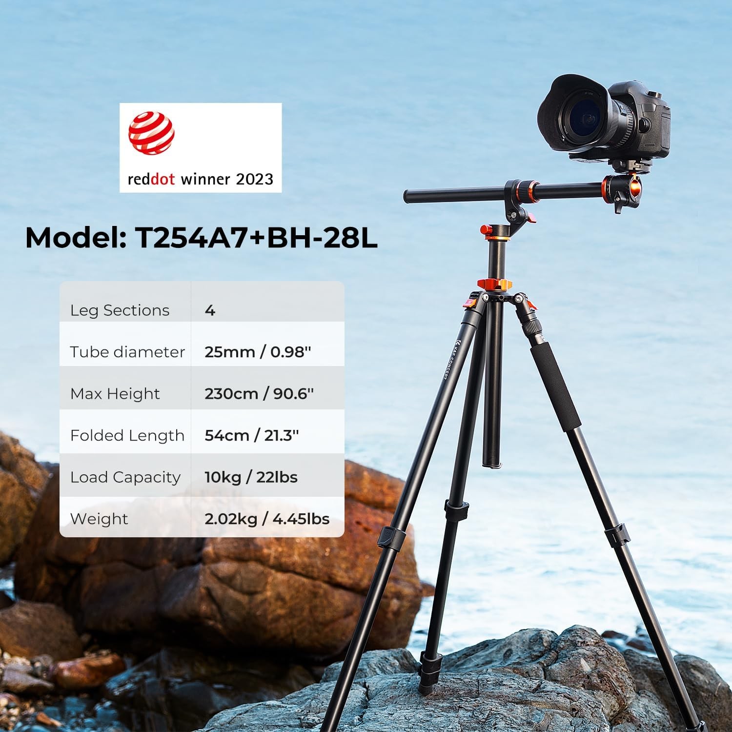 90”/230cm Ultra High Camera Tripod,Horizontal Overhead Shooting Travel Tripods