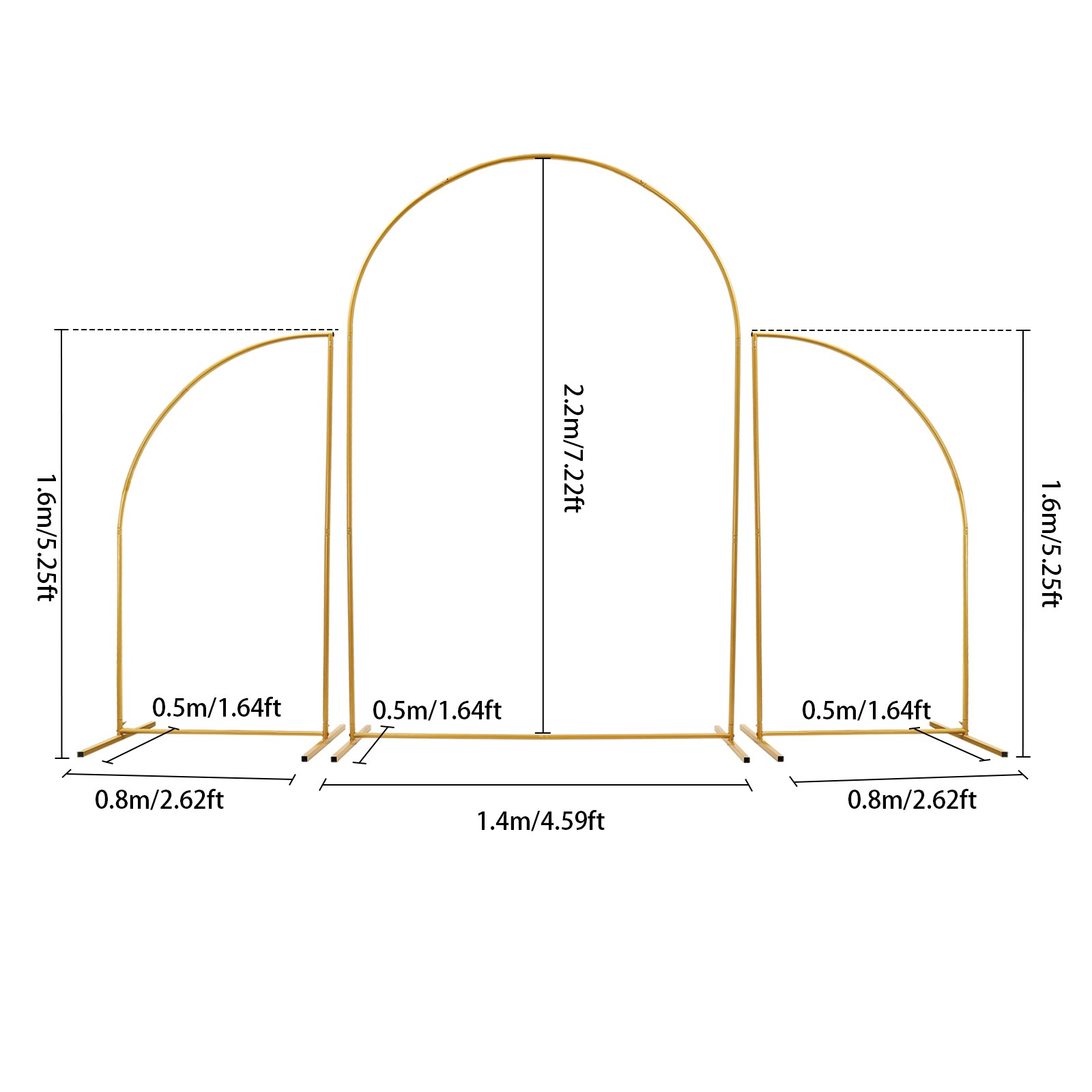 Metal Wedding Stand Backdrop Rack DIY Party Arch Flower Holder with Fabric Cover