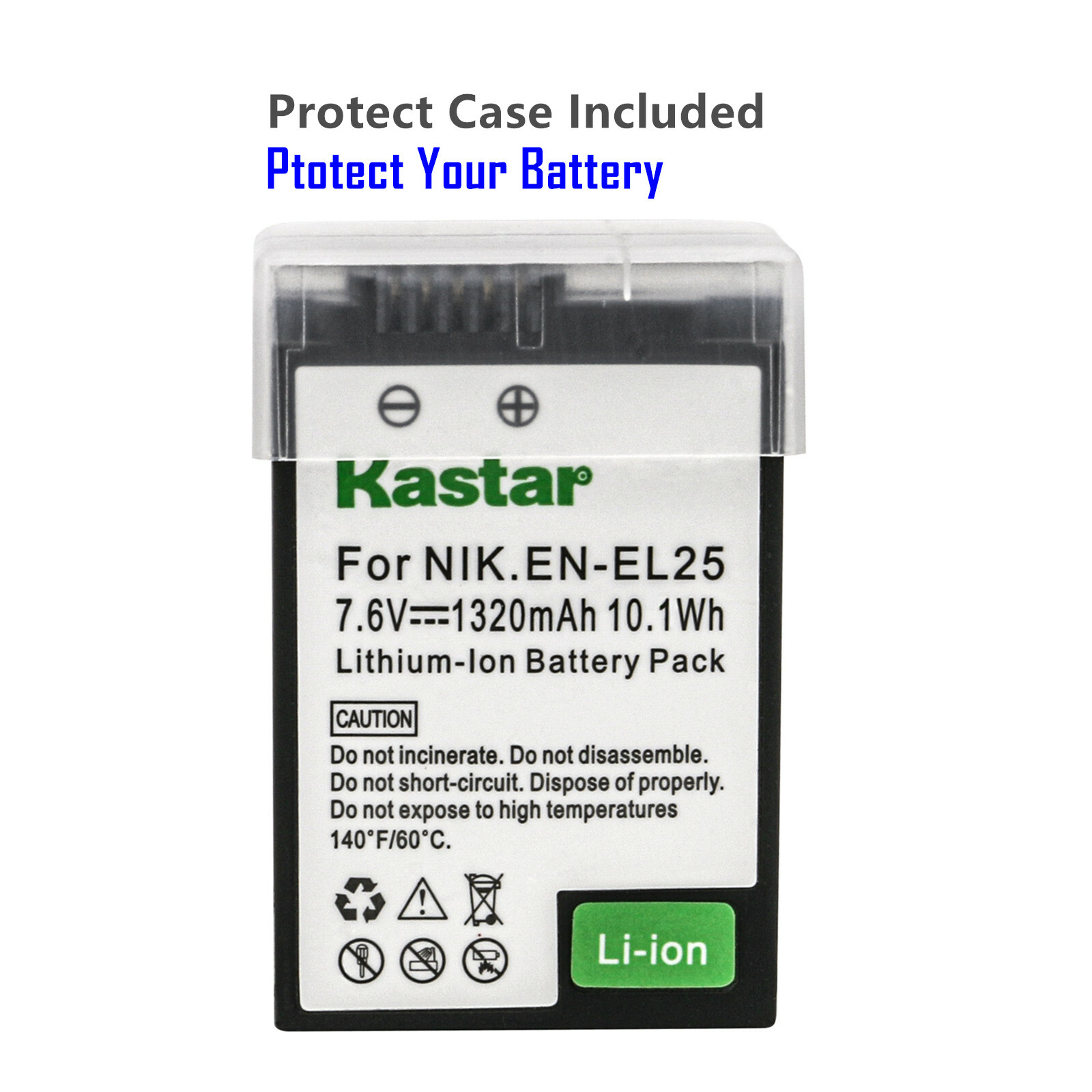 Kastar Battery LCD Fast Charger for Nikon EN-EL25 & Nikon Z FC Mirrorless Camera