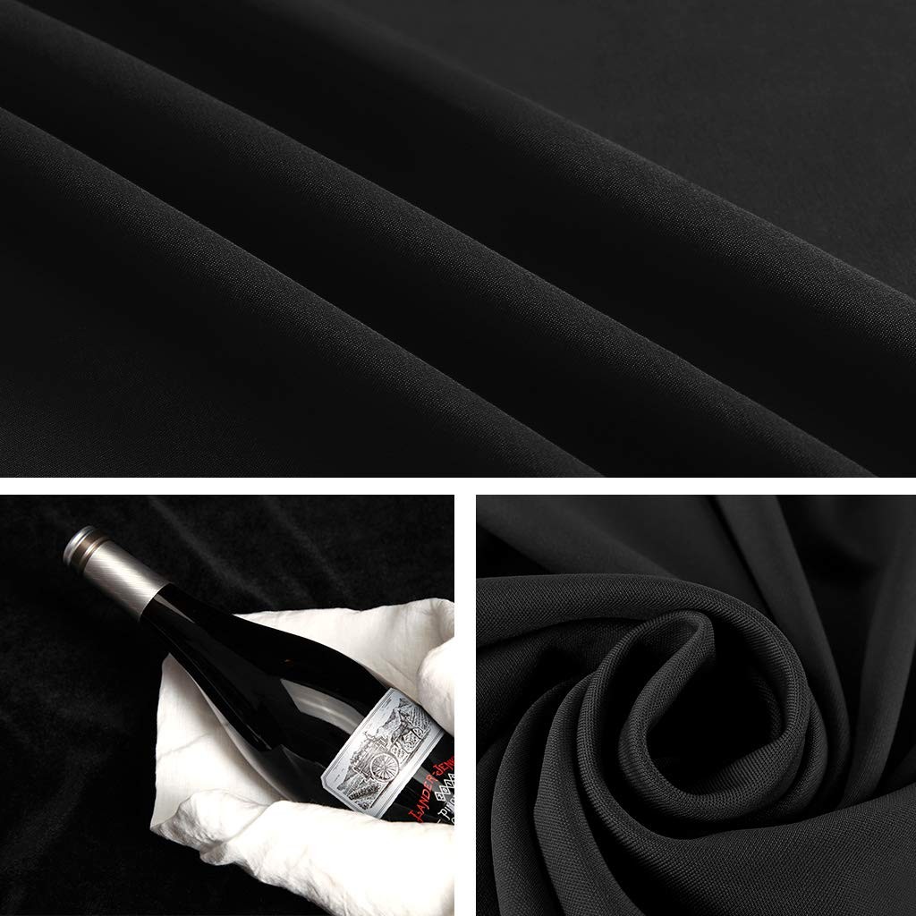 CPLIRIS 10x12ft Black Backdrop for Photography, Large Seamless 10x12ft,