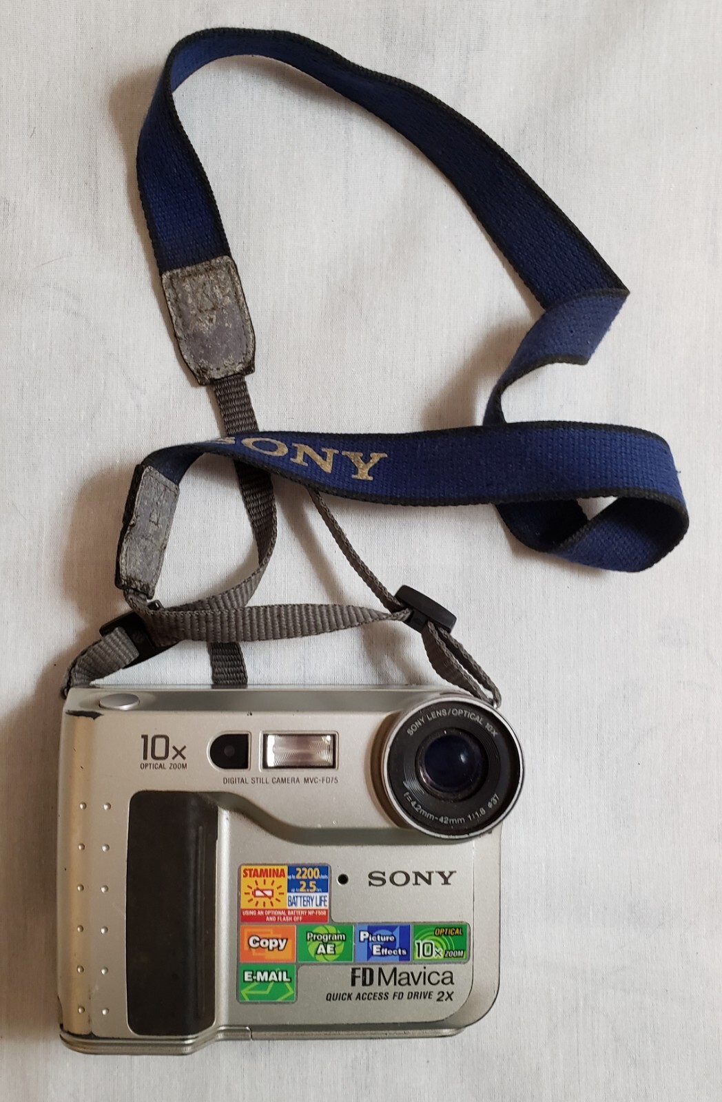 Sony Mavica MVC-FD75 10x Zoom Digital Still Camera Silver UNTESTED Floppy Disk