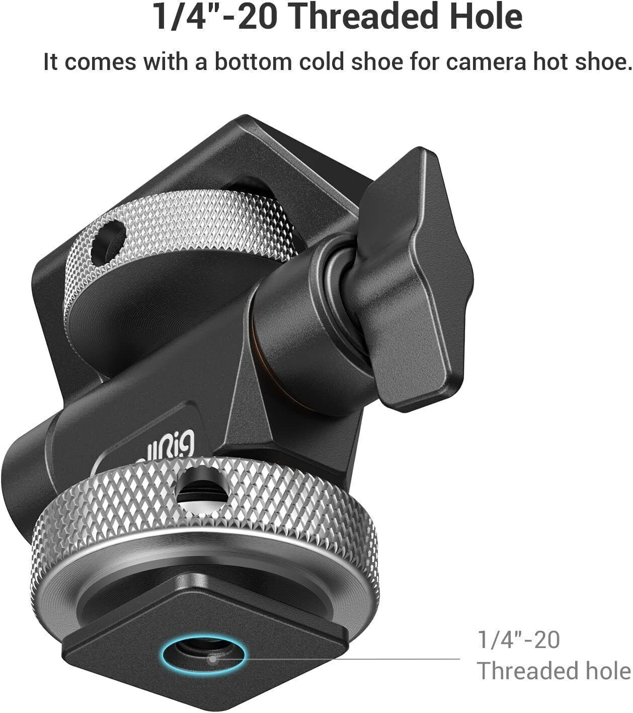 SmallRig Monitor Mount Swivel Cold Shoe Mount Holder for 5″ and 7″ Monitor-2905B