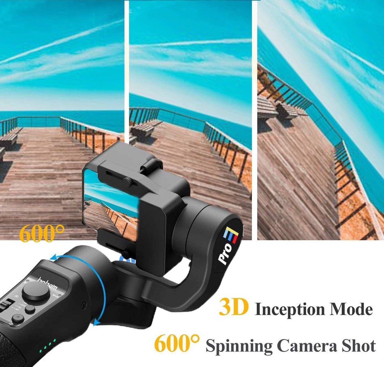 NEW Hohem iSteady Pro 3 3-Axis Handheld Gimbal Stabilizer For Action Camera