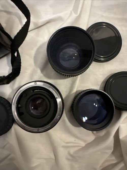 Gemini Auxiliary Lens Set Telephoto & Wide Angle Lens Vivitar Tele Converter Lot