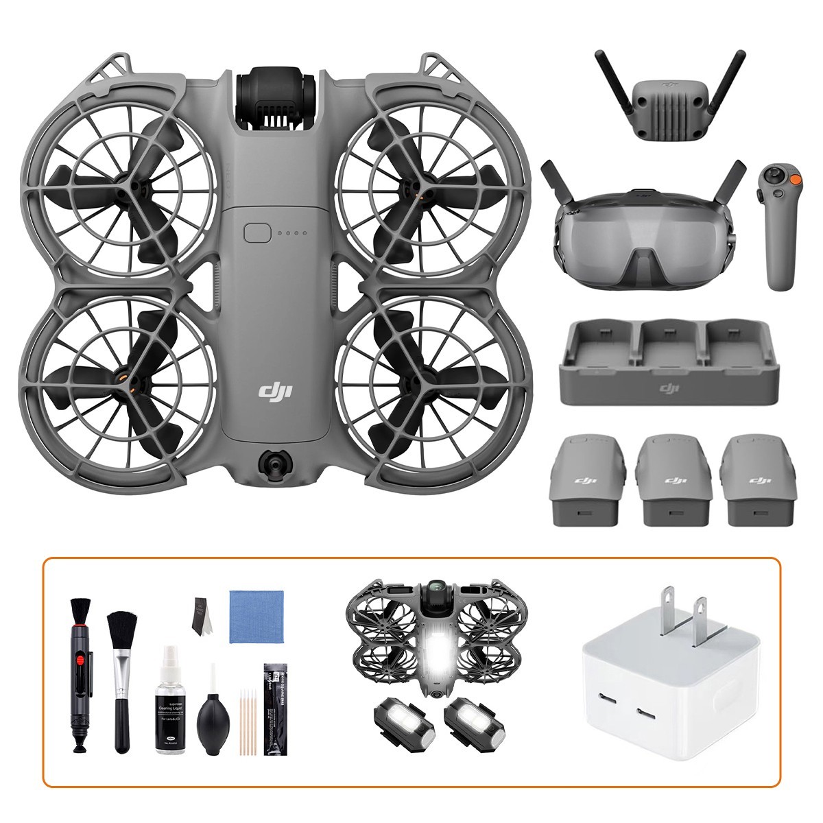 DJI Neo 2 (Drone Only)/DJI Neo 2 Fly More Combo (3 Battery) Quadcopter Bundle