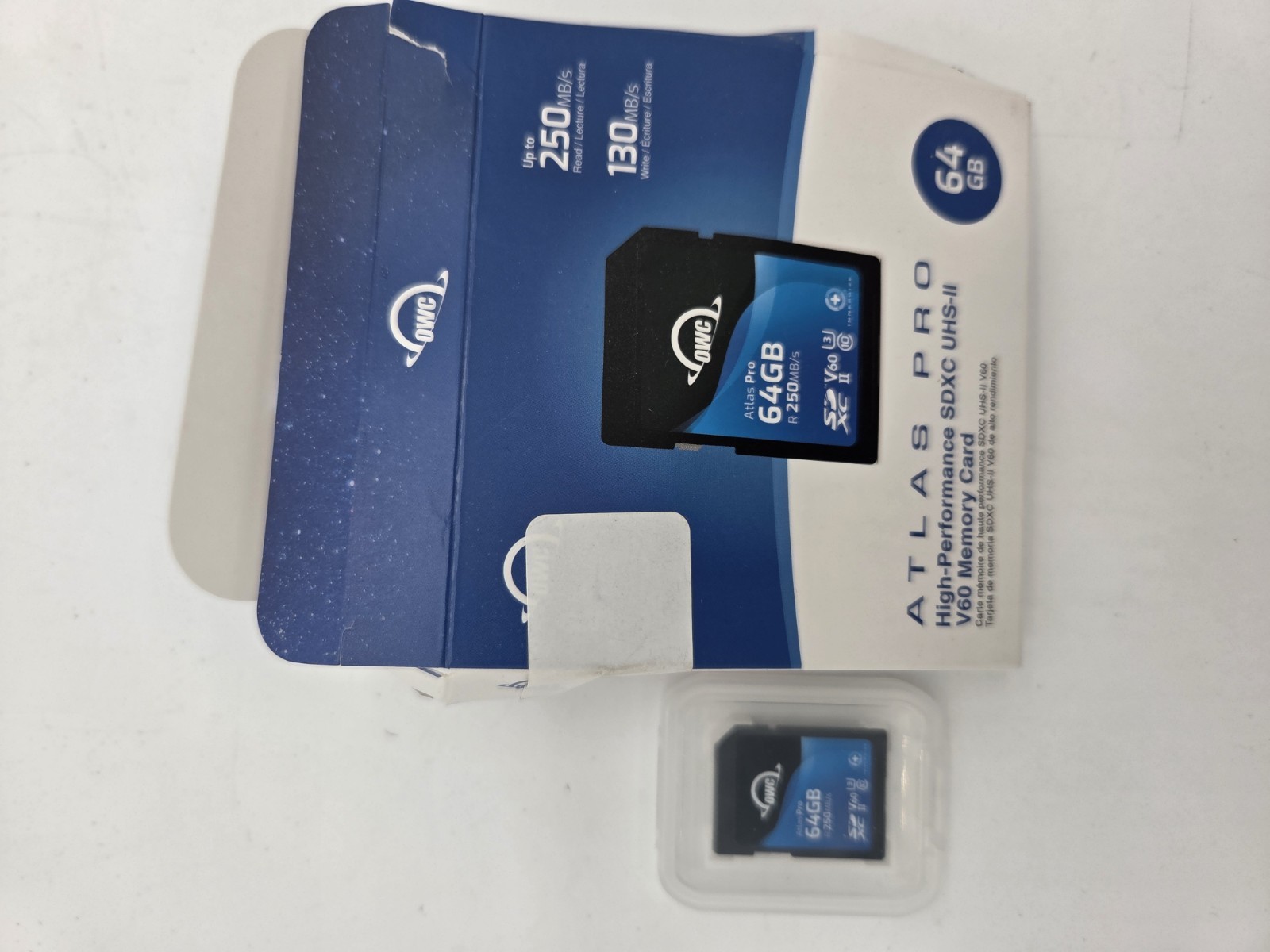 OWC Atlas Pro 64GB high performance sdxc uhs-11 v60 memory card