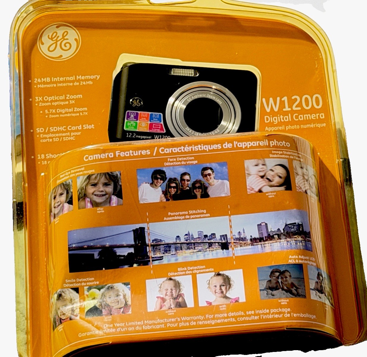 GE W1200 Digital Camera Sealed 12.2MP 3X Zoom NIB New Old Stock